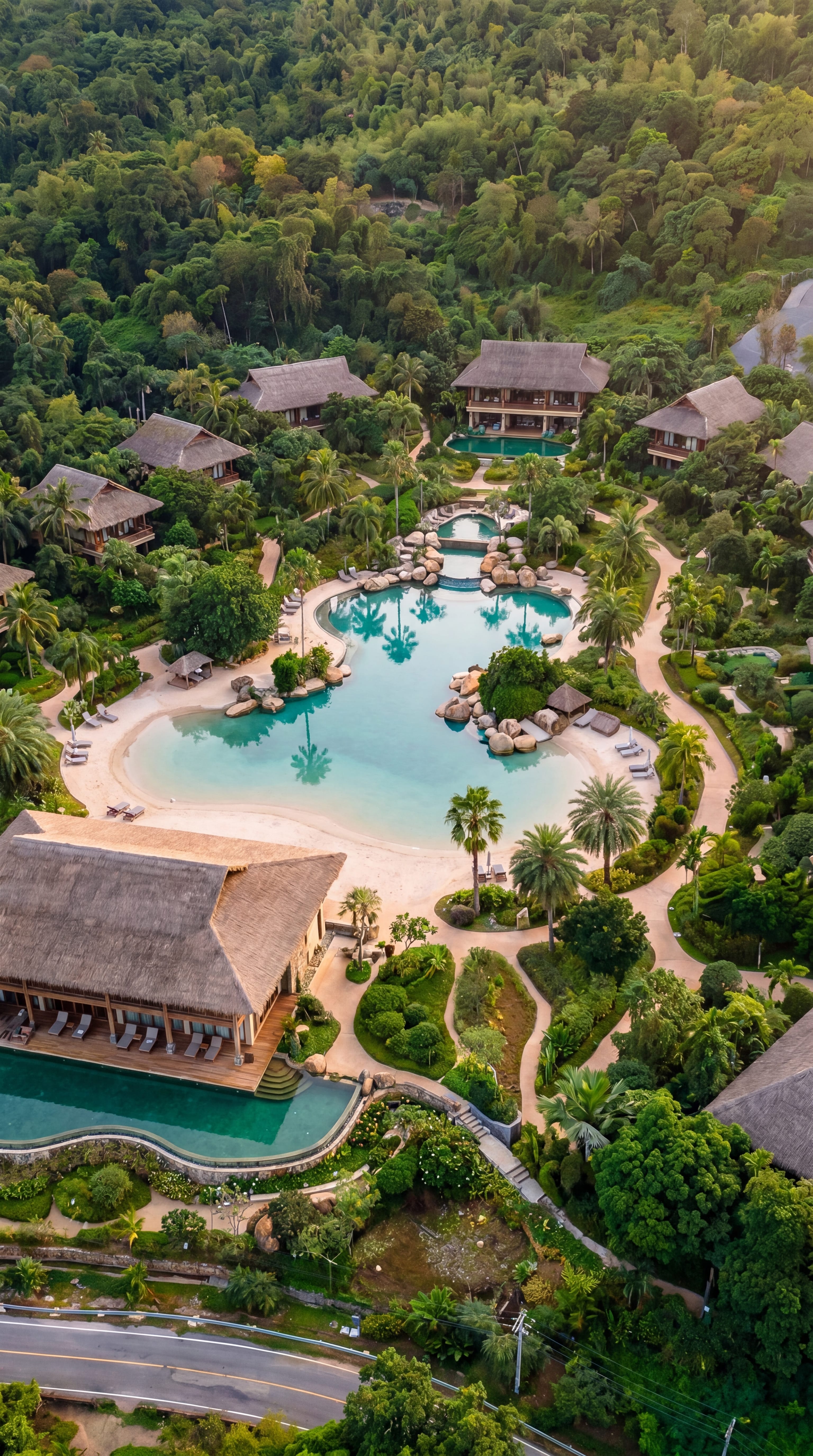 Aerial pool view
